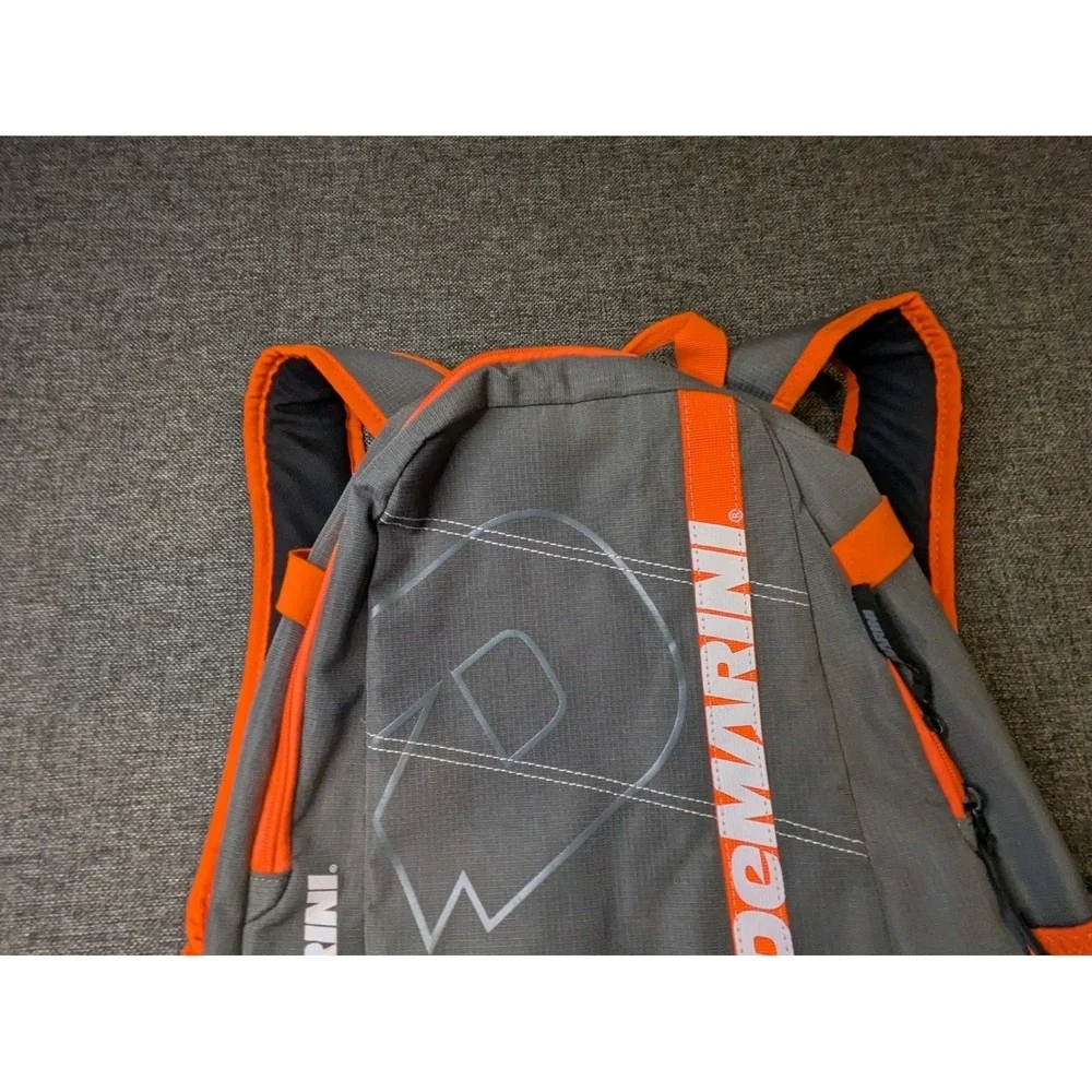 DeMarini Baseball Backpack Softball Bag Orange / Gray Zip Up Adjustable Strap